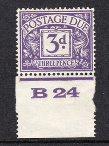 1924 3d VIOLET KGV WMK MOUNTED MINT CONTROL (B24) SINGLE. SG D14 - Imagen 1 de 1