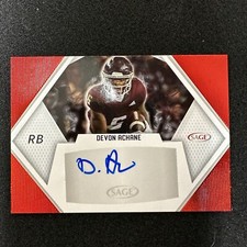 2023 Sage Football High Series Auto Devon Achane A-DA Miami Dolphins RC 1st Auto
