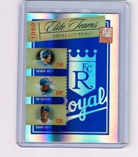 GEORGE BRETT BO JACKSON FRANK WHITE 2005 PLAYOFF TRIOS # 626/1000 KC ROYALS