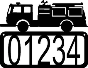 Letrero de dirección de casa de camión de bomberos - Hecho en EE. UU. - Imagen 1 de 2