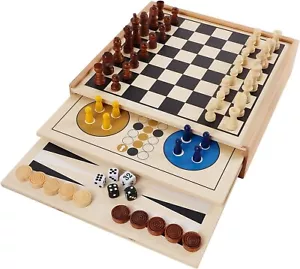 All-in-One Board Game Set - 7 Classic Games for Thrilling Family Nights - Picture 1 of 11