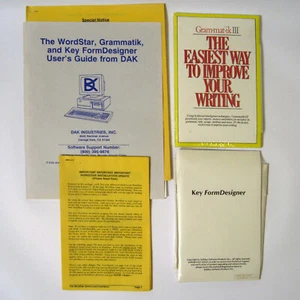 WORDSTAR PROFESSIONAL ® RELEASE 5 DAK Industries © 1989 w/ Sealed 5.25" Disk - Picture 1 of 1