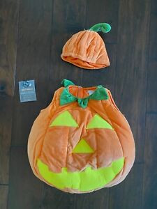 POTTERY BARN KIDS Pumpkin Hat Halloween Costume Glow-in-the-Dark TODDLER 3T