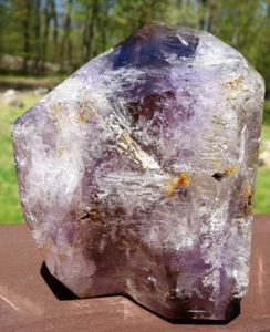Large Madagascar Amethyst & Smoky Quartz Crystal with Multiple Enhydros - Picture 1 of 20