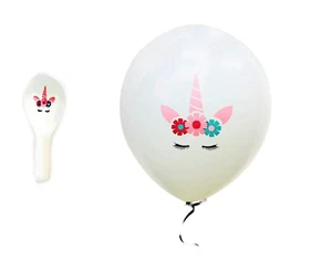 10X New Cute Unicorn Balloon Happy Birthday Party Decorations Kids White Cartoon - Picture 1 of 1