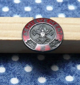 Rank Handicap Achievement 2 Pin  - Silver with screw Post  -Worn- - Picture 1 of 2