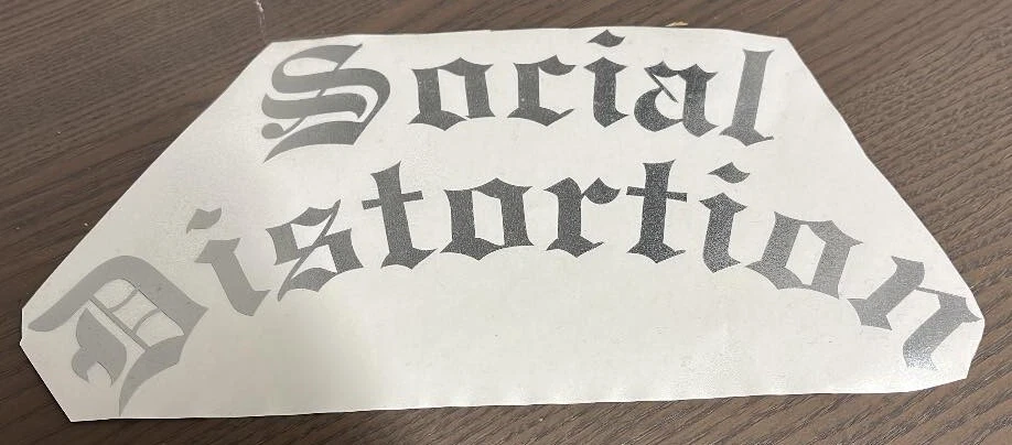 STICKYADDICTION Large Chrome 11" Social Distortion Punk die cut vinyl decal sticker music rock