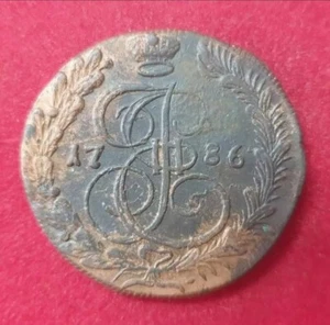 RUSSIA 5 kopeks 1786 KM Catherina II - Picture 1 of 2