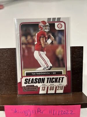 2021 Contenders Draft Picks #25 TUA TAGOVAILOA - Season Ticket - Image 1 of 2