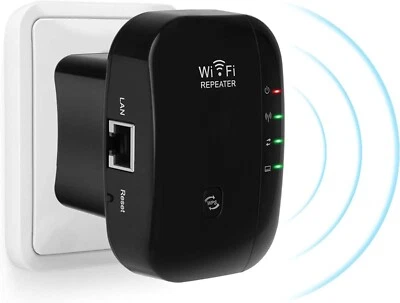 WLAN Verstärker mit LAN 300Mbit/s WiFi Extender Booster Repeater Internet B337 - Bild 1 von 4