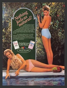 Fruit of the Loom 1980s Print Advertisement Ad 1985 Panties Garden of Eden Hair - Picture 1 of 1