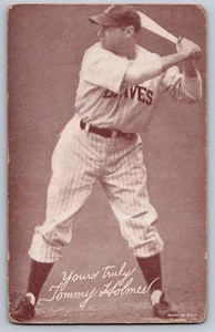 1939-46 EXHIBITS SALUTATION (W462) TOMMY HOLMES BOSTON BRAVES - Picture 1 of 3