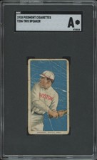 1909 T206 TRIS SPEAKER AUTHENTIC PIEDMONT 350 HOF SGC A BASEBALL BOSTON RED SOX