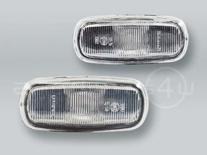 PAR de luces de señal de giro con marcador lateral Fender blancas se adapta al Audi A6 1998-2001 - Imagen 1 de 2