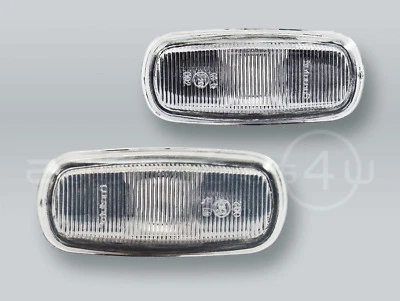 Par de luces de señal de giro marcador lateral guardabarros blanco para AUDI A6 1998-2001 Foto 1 de 2
