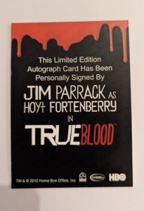 True Blood Premiere Edition - Autographed Jim Parrack as Hoyt Fortenberry Card - Picture 1 of 4