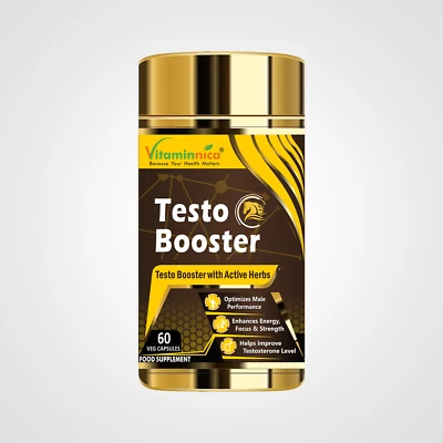 Vitaminnica Testo Booster - Strength Focus Testosterone 60 Capsules