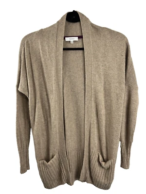 Cárdigan para mujer Aritzia Talula marrón mezcla cachemir frente abierto talla XXS Foto 1 de 4
