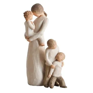 Willow Tree Figurines Set Mother & Baby (Boy or Girl) with Two Sons - Picture 1 of 4