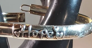 La Sterling Silver Bangle Bracelet Live Laugh Love On Inside And Word Hope On... - Picture 1 of 10