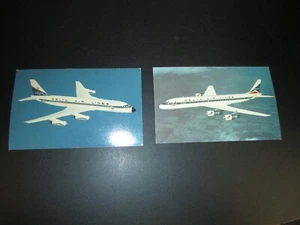 2 Vintage Delta Airlines Postcards- Unused,DC-8 & Convoir 880 - Picture 1 of 2