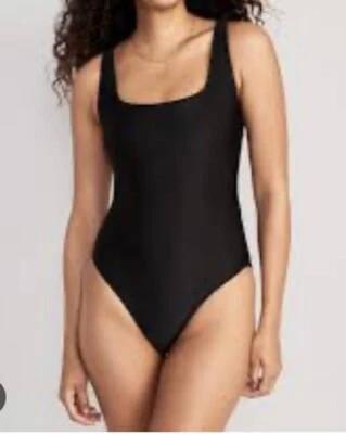 Traje de baño Old Navy para mujer talla 2X negro recorte trasero de una pieza nuevo con etiquetas Foto 1 de 4