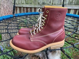 🔥 DIESEL Combat Boots Leather Red Men’s Sz US 11.5 ~ EUR 44 - Picture 1 of 8