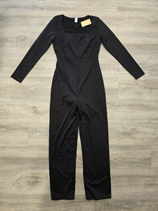Popilush Shapewear Jumpsuit Womens Large Black Wide Leg Square Neck Slimming - Picture 1 of 19