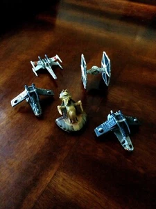 STAR WARS X-WING TIE FIGHTER DROID TANK REPUBLIC GUNSHIP DIECAST TITANIUM SERIES - Picture 1 of 12
