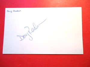 Doug Rader - Autograph on 3" X 5" Index Card - Houston Astros - Picture 1 of 1