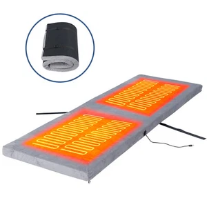 MOPHOTO Heated Memory Foam Camping Mattress Sleeping Pad 3Inch Thick Roll Up Mat - Picture 1 of 9