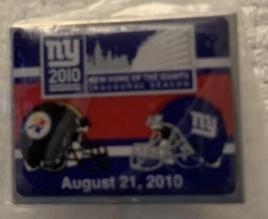 NY GIANTS PITTSBURGH STEELERS PIN 2010 INAUGURAL SEASON NFL FOOTBALL ELI MANNING - Picture 1 of 2