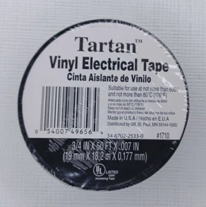 Tartan Vinyl Electrical Tape Roll 3/4" X 60 Ft. X .007" New - Picture 1 of 5