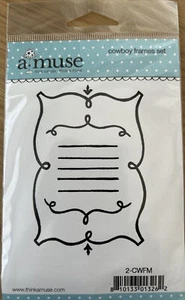 VTG ~ A-Muse Clear Stamps ~ Cowboy Frames Set 3-CWFM **BRAND NEW** - Picture 1 of 2