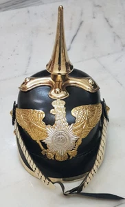 German Pickelhaube Prussian Leather Helmet Imperial Officer’s Grade Collectible - Picture 1 of 3
