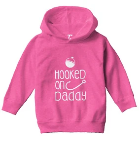 Hooked On Daddy - Father's Day Gift Fishing Boat Buoy Toddler/Youth Hoodie - Picture 1 of 12