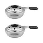  2 PCS Stainless Steel Alcohol Stove Make Tea Gas Can Holder