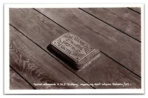 RPPC Tablet an Bord der HMS Victory Marking Spot Where Nelson Fell Postkarte - Bild 1 von 2