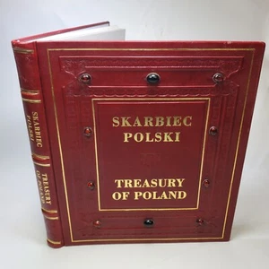 Skarbiec Polski, Treasury of Poland Leather-bound Ornate Gold and Gem Hardcover - Picture 1 of 15