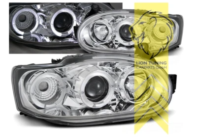 LT LED DRL barra de luz anillo halo faros Ford Escort 7 MK7 berlina descapotable LHD Foto 1 de 4