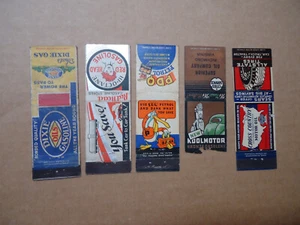 Matchpacks der Marken Dixie, Red Head, PDQ, Kool Motor, Cross Country Gas & Oil - Bild 1 von 3