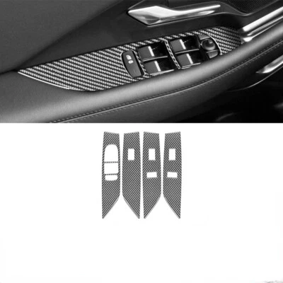 For Jaguar E-PACE 2018-2020 Real Carbon Fiber Window Switch Panel Cover Trim Foto 1 de 4