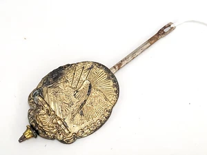 Antique Ingraham Eagle Sunrise Wall Clock Brass Pendulum  5oz USA - Picture 1 of 4