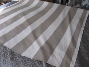 1993 QUADRILLE Beige "REGATTA STRIPE" 100% Cotton Sailcloth Fabric 57" Bolt x 20 - Picture 1 of 5