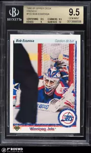 Bob Essensa RC BGS 9.5: 1990-91 Upper Deck French Rookie Card #122 POP 4 - Picture 1 of 3