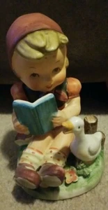 Nice Japan Girl And Duck Figurine - Picture 1 of 9