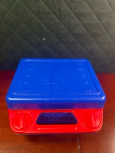 Vintage Igloo Lunch Box, Handle Locking, Red Blue Clean, Solid - Picture 1 of 6