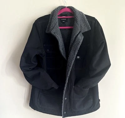 Abrigo VANS Drill Chore Sherpa Forrado Cremallera Botón Negro Talla Hombre’s Med Envío Rápido Foto 1 de 4