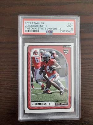 Jeremiah Smith 2024 Panini Instant NIL #57 新秀俄亥俄州 PSA 9 完好数量 — 第 1/2 张图片