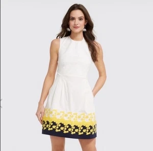 Draper James Climbing Roses Embroidery Fit & Flare Dress Sz L 10/12? - Picture 1 of 7